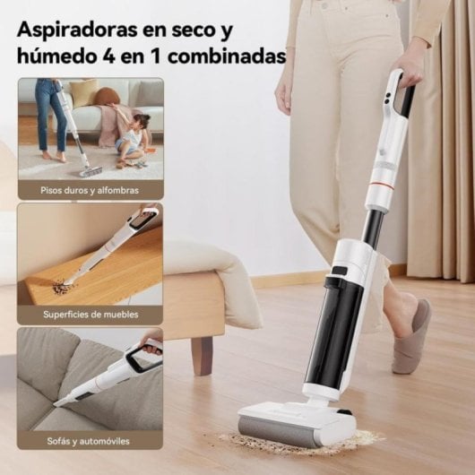 Aspiradora sin cable JONR ED20 Pro 17000Pa Autolimpieza Secado Voz Inteligente
