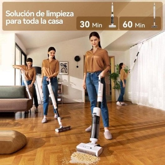 Aspirador sem Fio JONR ED20 Pro 17000Pa 60min Autolimpeza Secagem Voz Inteligente