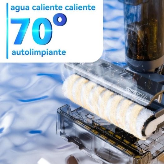 Aspirador Sem Fio JONR ED12 Pro 30min Autonomia Autolimpeza Água Quente Ecrã LED