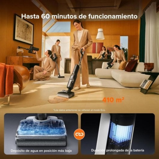 Aspirador Sem Fios Roborock F25 Combo 20000Pa Autolimpeza Secagem rápida 5 em 1