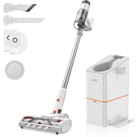 Aspirador Sem Fio JONR V10 Pro 170AW Filtro HEPA Autonomia 60min Estação Autolimpeza