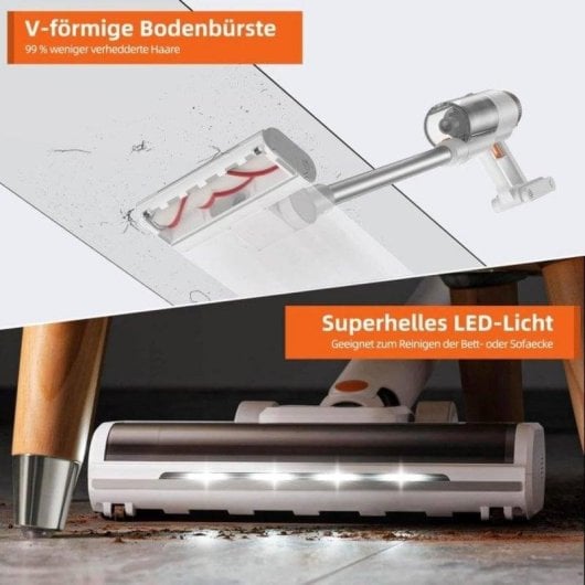 Aspirador sem Fio JONR V10 Pro 420W 60 min Estação Autolimpável HEPA Animais