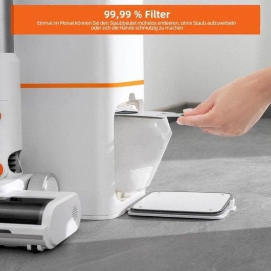 Aspirador sem Fio JONR V10 Pro 420W 60 min Estação Autolimpável HEPA Animais