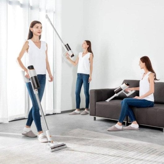 Aspirador sem Fio JONR V10 Pro 420W 60 min Estação Autolimpável HEPA Animais