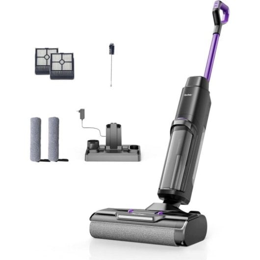 Aspirador Sem Fio Redkey W15 230W Ecrã LED Autonomia 35min Mopa 3 em 1