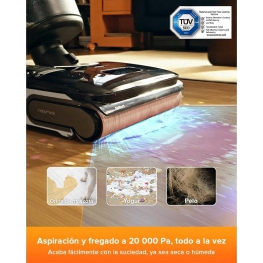 Aspirador Sem Fio Roborock F25 LT 20000Pa Autolimpeza água quente Secagem rápida