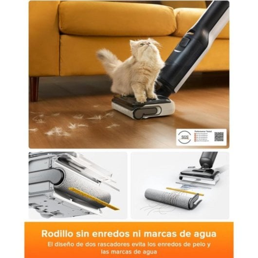 Aspirador Sem Fio Roborock F25 LT 20000Pa Autolimpeza água quente Secagem rápida