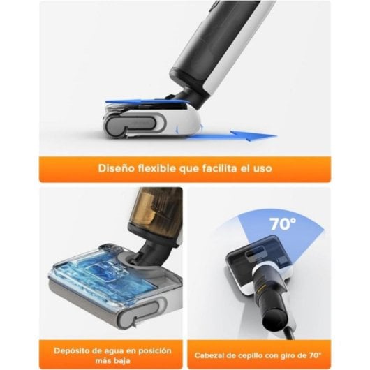 Aspirador Sem Fio Roborock F25 LT 20000Pa Autolimpeza água quente Secagem rápida