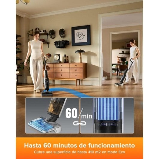 Aspirador Sem Fio Roborock F25 LT 20000Pa Autolimpeza água quente Secagem rápida