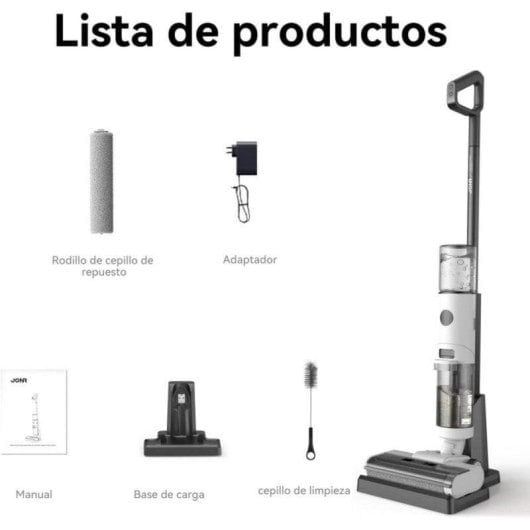 Aspirateur sans Fil JONR ED12 30min Lavage Réservoir Double Poils Animaux