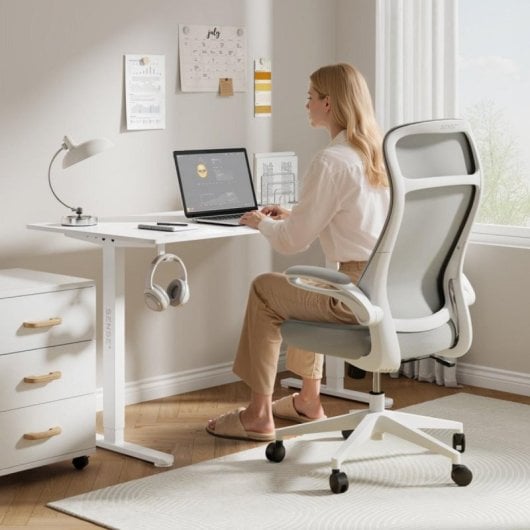 Silla ergonómica SENSE7 REVO respaldo malla, asiento espuma, reposabrazos abatibles, altura ajustable, carga 140 kg