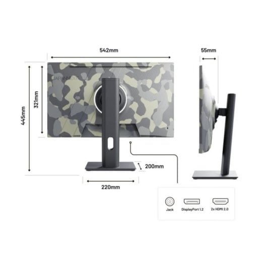 JAPANNEXT JN-IPS238FHD200F-HSP-Camo 23.8" IPS FullHD 200Hz HDR10 FreeSync