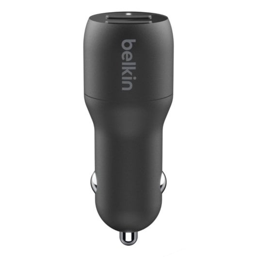 Belkin Boost Charge Dual USB 24W Autoladegerät 1 m Schwarz mit LED-Indikatoren