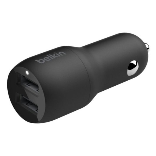 Belkin Boost Charge Dual USB 24W Autoladegerät 1 m Schwarz mit LED-Indikatoren
