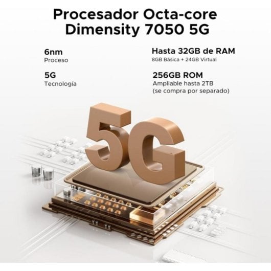 Smartphone DOOGEE Blade 20 Turbo 5G 8GB RAM 256GB 6.6" Rugerizado IP68 10300mAh Dorado