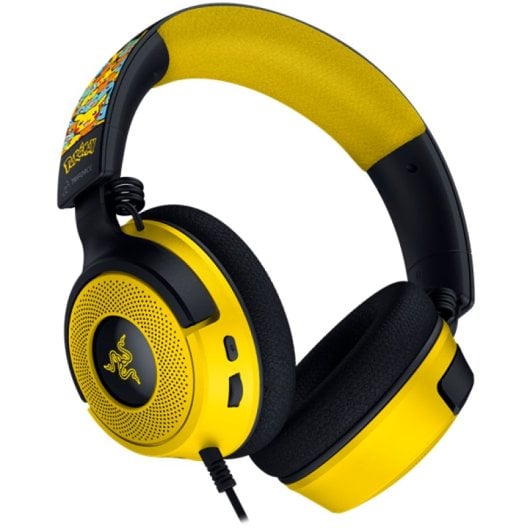 Razer Kraken V4 X Pokémon Kanto Starters Edition USB-Gaming-Kopfhörer, Gelb