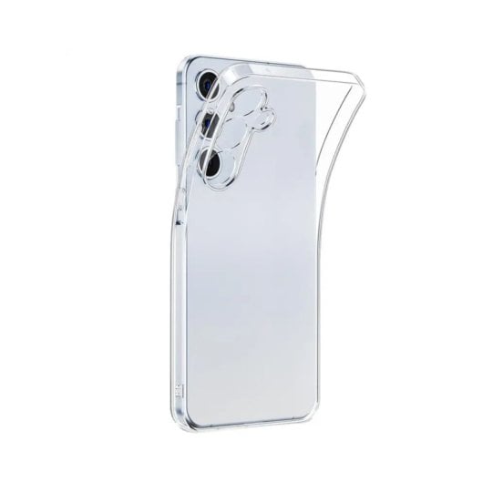 Custodia flessibile Ksix per Samsung Galaxy S25. Anti-impronta, resistente, compatibile con la ricarica wireless, trasparente.