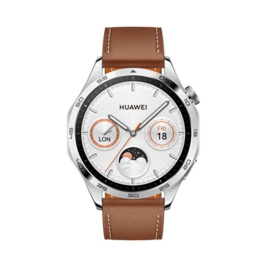 Smartwatch Huawei Watch GT 4 Bluetooth GPS AMOLED 1.43" Acero Marrón + funciones salud
