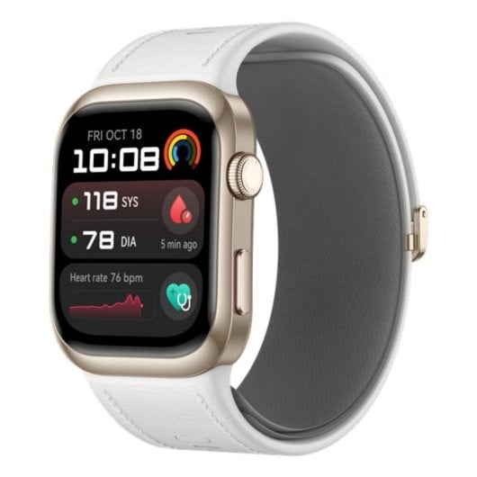 Huawei Watch D2 Bluetooth NFC 48mm AMOLED Gold Weiß M/L IP68 SpO2 Puls Schlaf Blutdruck