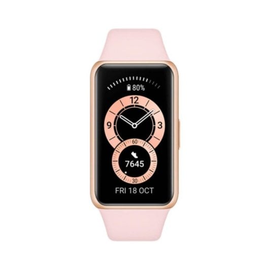 Huawei Band 6 Rosa, AMOLED 1.47", Oxígeno en Sangre, 96 Modos Deporte, 14 Días Autonomía, Waterproof
