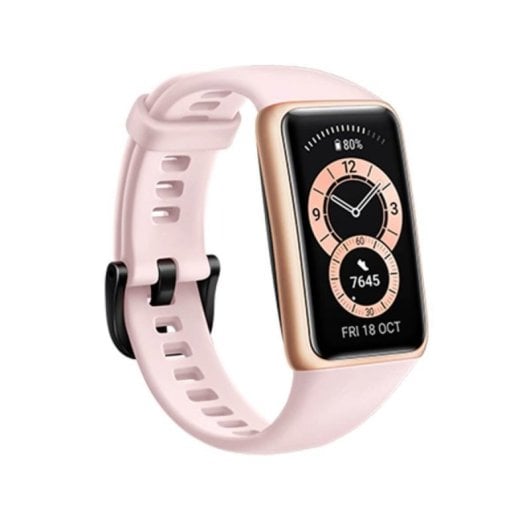Huawei Band 6 Rosa, AMOLED 1.47", Oxígeno en Sangre, 96 Modos Deporte, 14 Días Autonomía, Waterproof