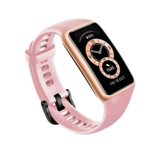 Huawei Band 6 Rosa, AMOLED 1.47", Oxígeno en Sangre, 96 Modos Deporte, 14 Días Autonomía, Waterproof