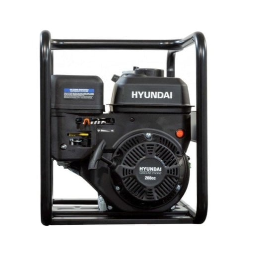 Hyundai Motobomba Gasolina HY80 7,0 HP 210cc 60 m³/h 80mm Arranque Manual Alarma Aceite 30m Altura