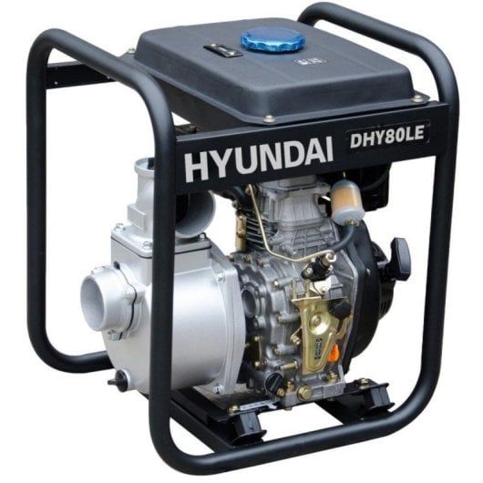 Hyundai Motobomba Diésel DHY80LE 6HP 4T Inyección Directa 14L 60m³/h Altura 36m Aluminio 80mm
