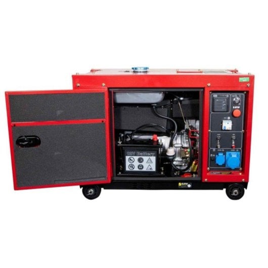 ITCPower Generador diésel monofásico 4 tiempos con arranque ATS, bajo nivel de ruido y alternador AVR