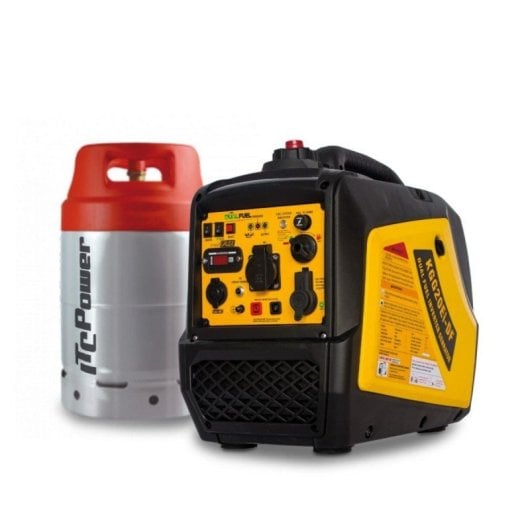 Generador Inverter Dual Fuel Kompak KGG20EI-DF Gasolina/Gas, onda sinusoidal pura, bajo consumo