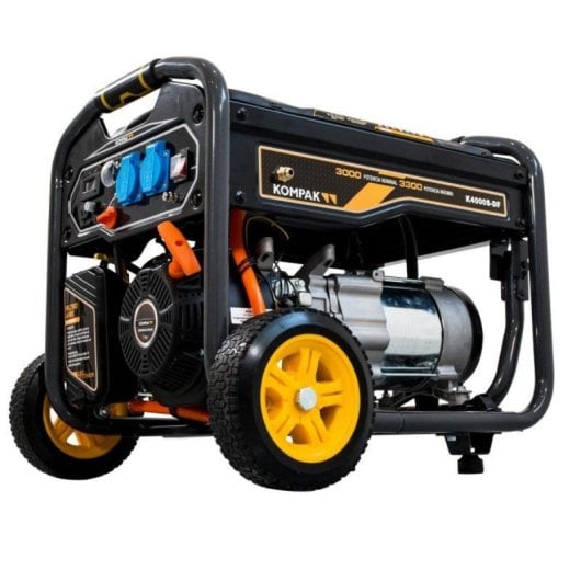 Generador eléctrico monofásico KOMPAK dual fuel 3,3KW gasolina/3KW LPG alternador cobre 2 schuko 16A