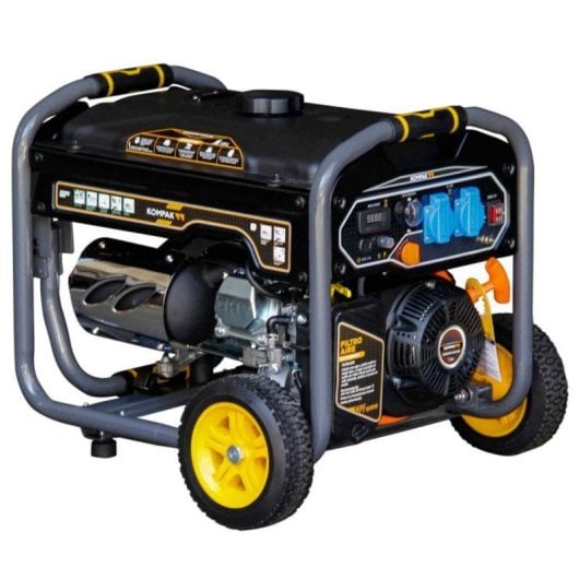 Generador eléctrico monofásico KOMPAK dual fuel 3,3KW gasolina/3KW LPG alternador cobre 2 schuko 16A