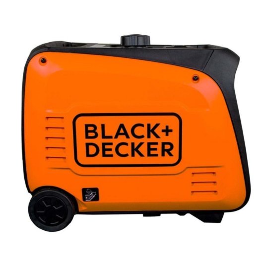 Gerador Elétrico Inverter Gasolina 3900W Black and Decker, Arranque Elétrico/Manual, USB, DC 12V, ATS, Silencioso, Portátil com Rodas