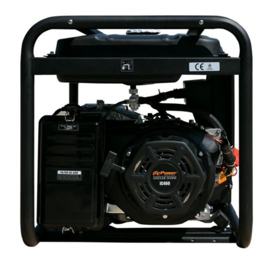 ITCPower Gerador Elétrico 12V Arranque Elétrico Depósito XL Chassis 32mm LED Painel Pro 8KW