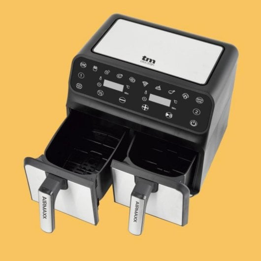 Freidora de aire TM Electron TMPFR200 dual 8L 1700W con pantalla digital y dos cestas independientes