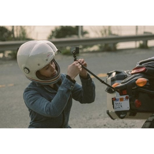 Pértiga de fibra de carbono GoPro AEXTM-011 para bicicleta, casco y moto, 360°, negra