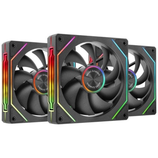 Ventilador suplementario Mars Gaming MF-LINKFINITYKIT2 120mm 1800RPM con ARGB, Linkfinity y conexión magnética