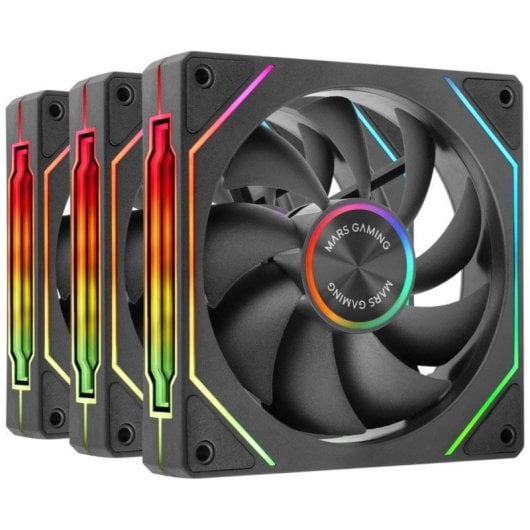 Ventilador suplementario Mars Gaming MF-LINKFINITYKIT2 120mm 1800RPM con ARGB, Linkfinity y conexión magnética