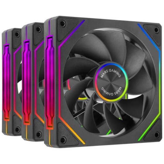 Ventilador suplementario Mars Gaming MF-LINKFINITYKIT2R 120mm 1800RPM Infinity Mirror ARGB PWM