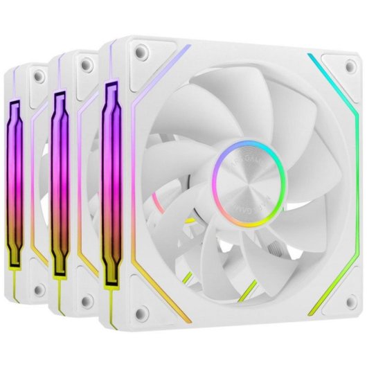 Mars Gaming MF-LINKFINITYKIT2R Pack 3x Ventoinhas Suplementares Reversed 120mm 1800RPM RGB com Conexão Magnética
