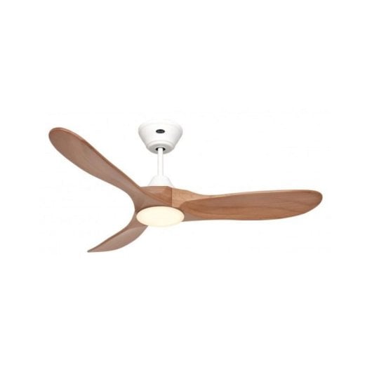 Ventilador techo 122cm luz aspas roble motor blanco silencioso CasaFan 312274 ECO GENUINO-L