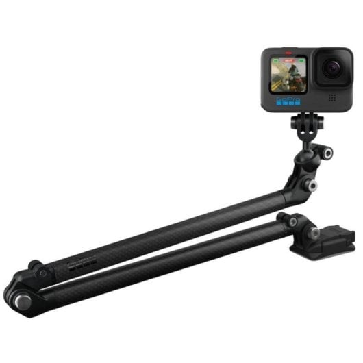 Schwarze Carbon-Extend-Pole mit 360° Drehung kompatibel mit GoPro HERO Modellen