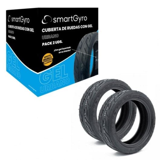 Pack 2 Cubiertas 10" Tubeless con Gel Antipinchazos para SmartGyro Speedway, Rockway y Crossover PRO