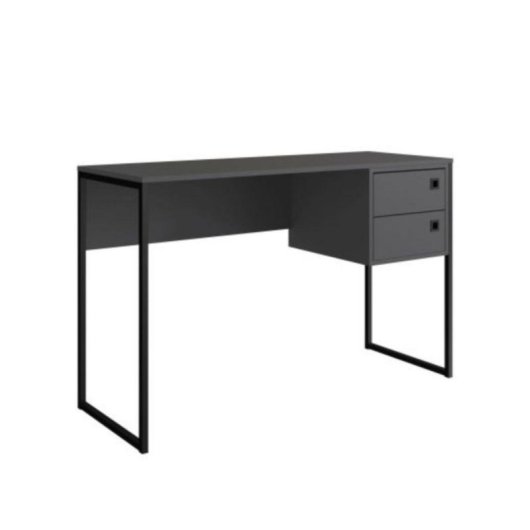Escritorio Libra MDF moderno con 2 cajones, patas en U, resistente y funcional, fabricado en España