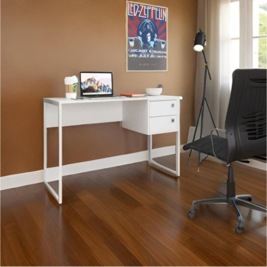 Escritorio Libra MDF con 2 cajones, patas en U, diseño moderno y resistente, fabricado en España