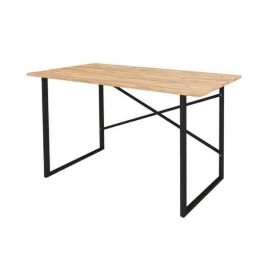 Escritorio Orce diseño compacto en MDF y metal con estructura X y amplia superficie