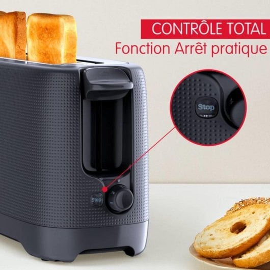 Tostadora Moulinex LS2M0810 Azul 1000W, 7 Niveles de Tostado, Ranura Larga y Bandeja Extraíble