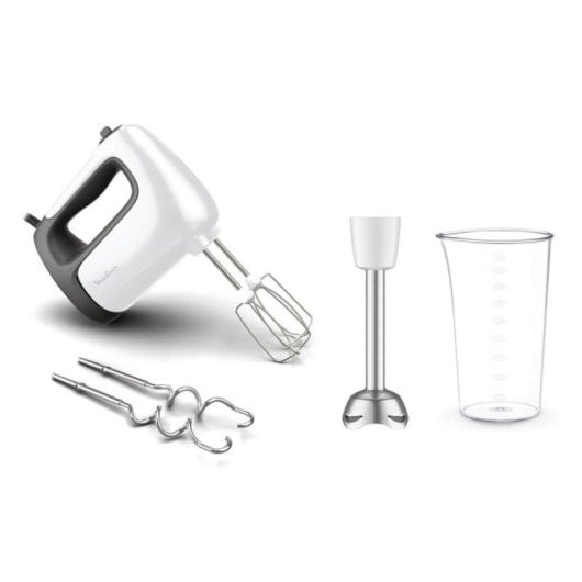 Batteur Moulinex Prep'Mix 500W Blanc avec 5 Vitesses et Turbo