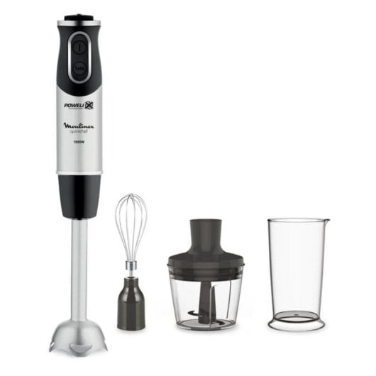 Varinha Mágica Moulinex Quickchef DD6A5110 1000W, 10 velocidades, Aço Inoxidável, 3 en 1, Picadora e Varas