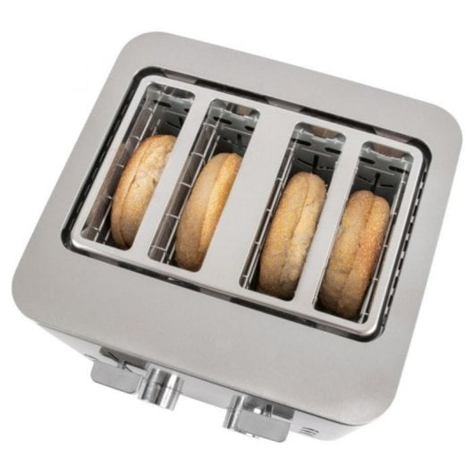 Grille-pain ProfiCook PC-TA 1252, Acier inoxydable, 4 fentes, 1260W, 40mm